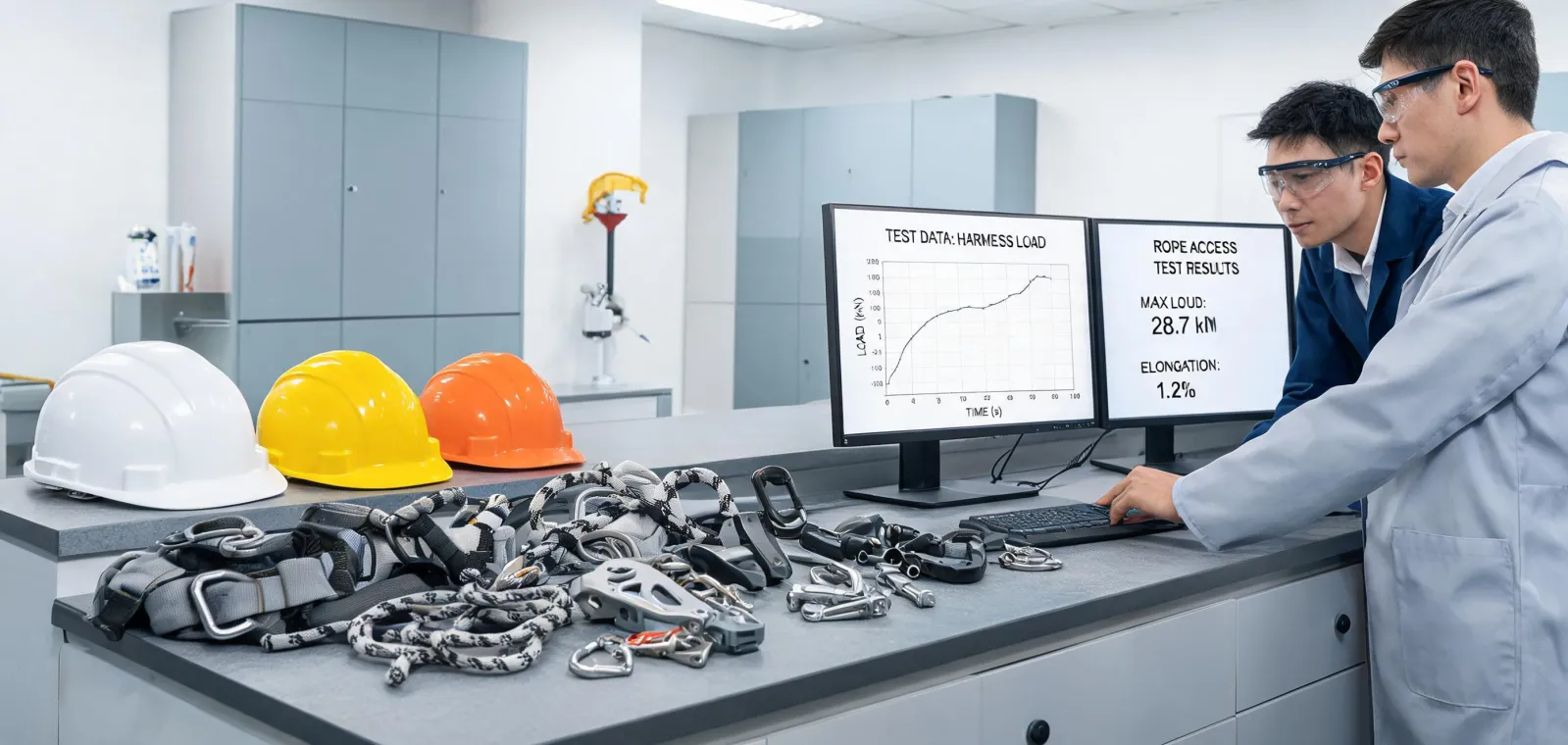 Petzl technical PPE laboratory and field testing