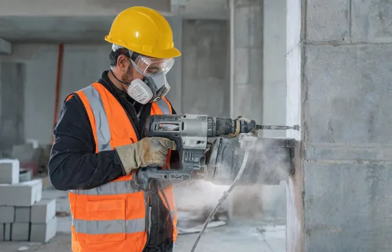 Respiratory protection in dusty work