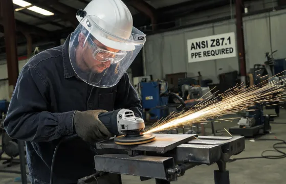 Eye and face protection for fabrication